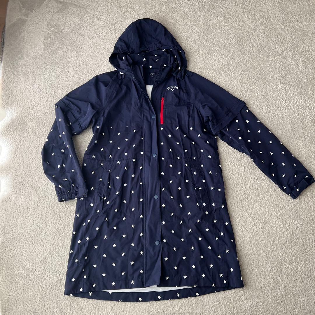 美品✨キャロウェイ4way Callaway 星柄レインウェア ネイビーLゴルフ