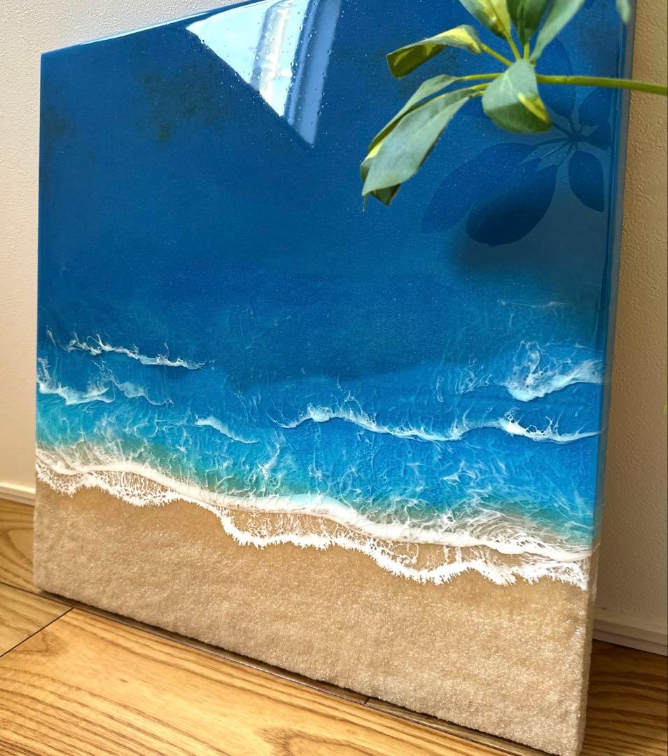 海アート　レジンアート　オーシャンアート　壁掛け　立体　大型　波アート