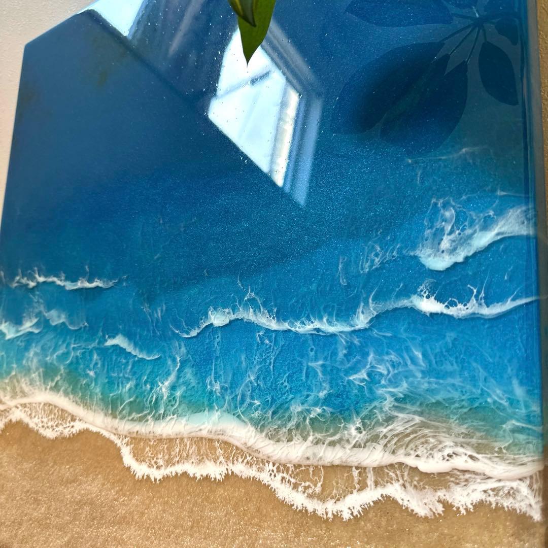 海アート　レジンアート　オーシャンアート　壁掛け　立体　大型　波アート