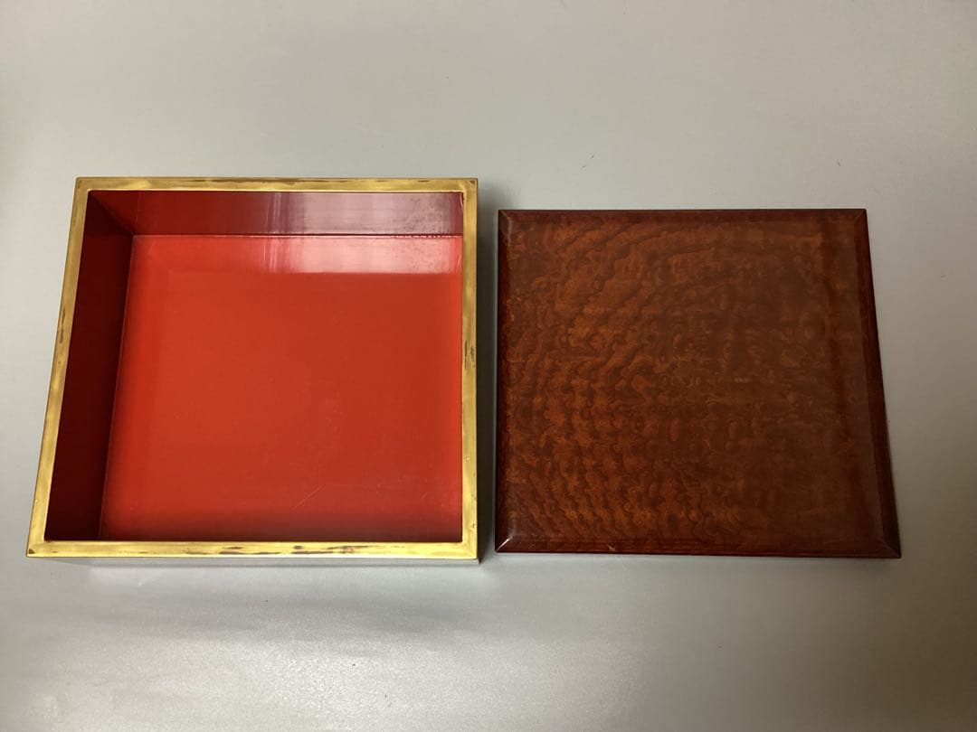 3 けやき　欅　八寸　五段重　重箱　(検) 玉杢　孔雀杢