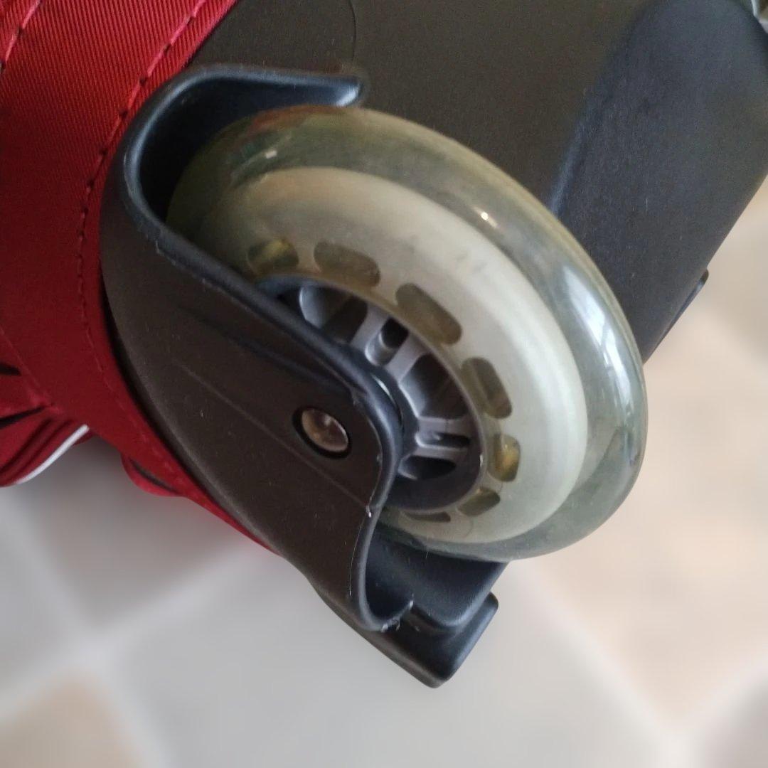 キャディバッグ キャスター付き 【使用1回のみ】 コンバース レッド 8.5型