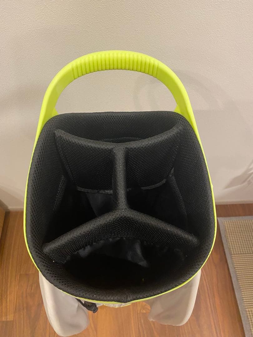 DESCENTE グレー/イエロー キャディバッグ