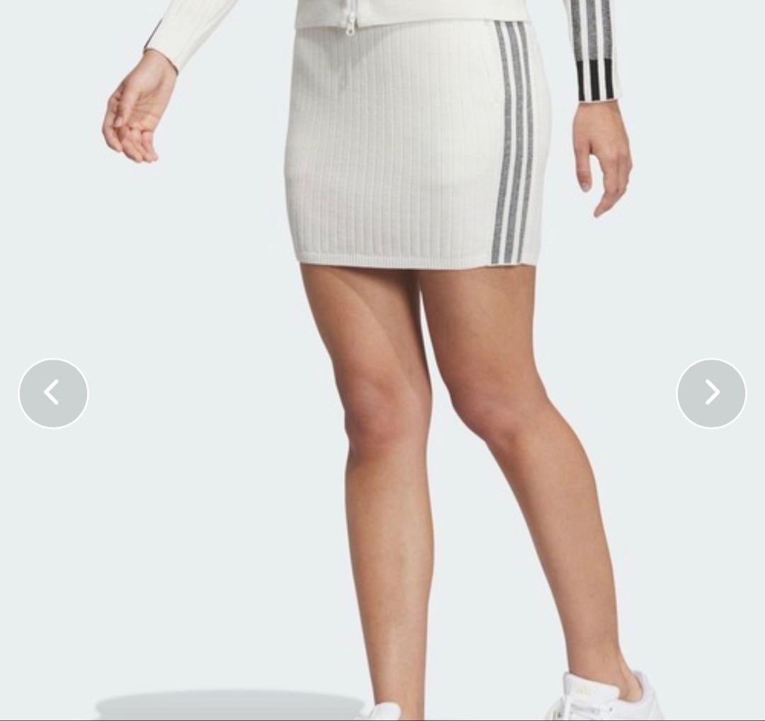 ウール混　長袖セーター　リブニット　スカート　セットアップ　春秋冬