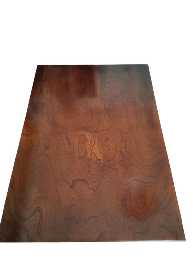 昭和レトロ 折りたたみ式座卓 天然木化粧合板