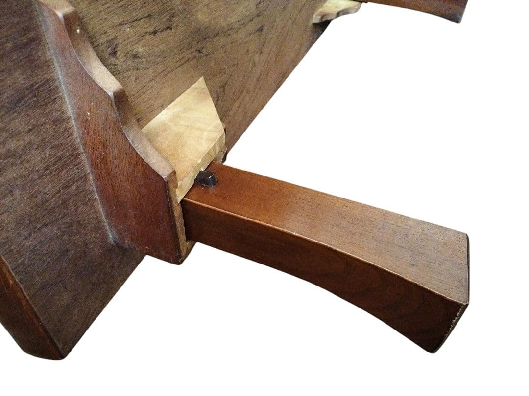 昭和レトロ 折りたたみ式座卓 天然木化粧合板