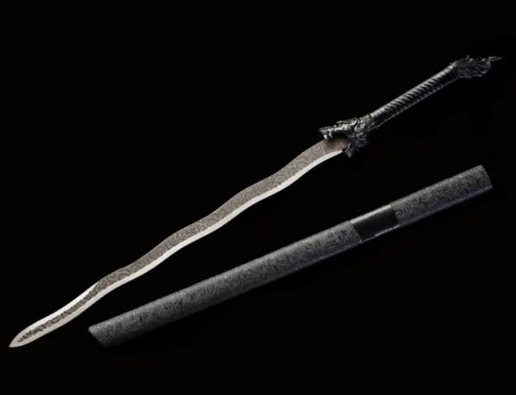 【狼蛇剣】古兵器 武具 刀装具 日本刀　模造刀 居合刀 武士道 鑑賞用 美術刀