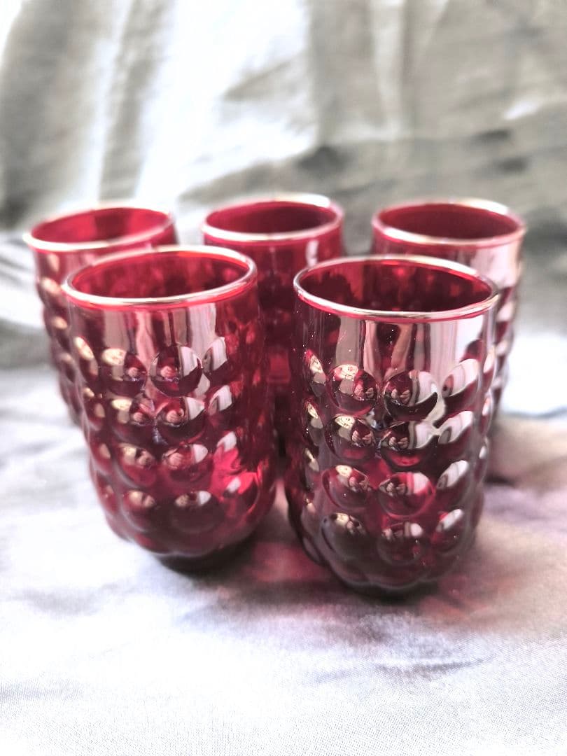 Fire King アンカーホッキング ロイヤルルビー 6 oz タンブラー×5