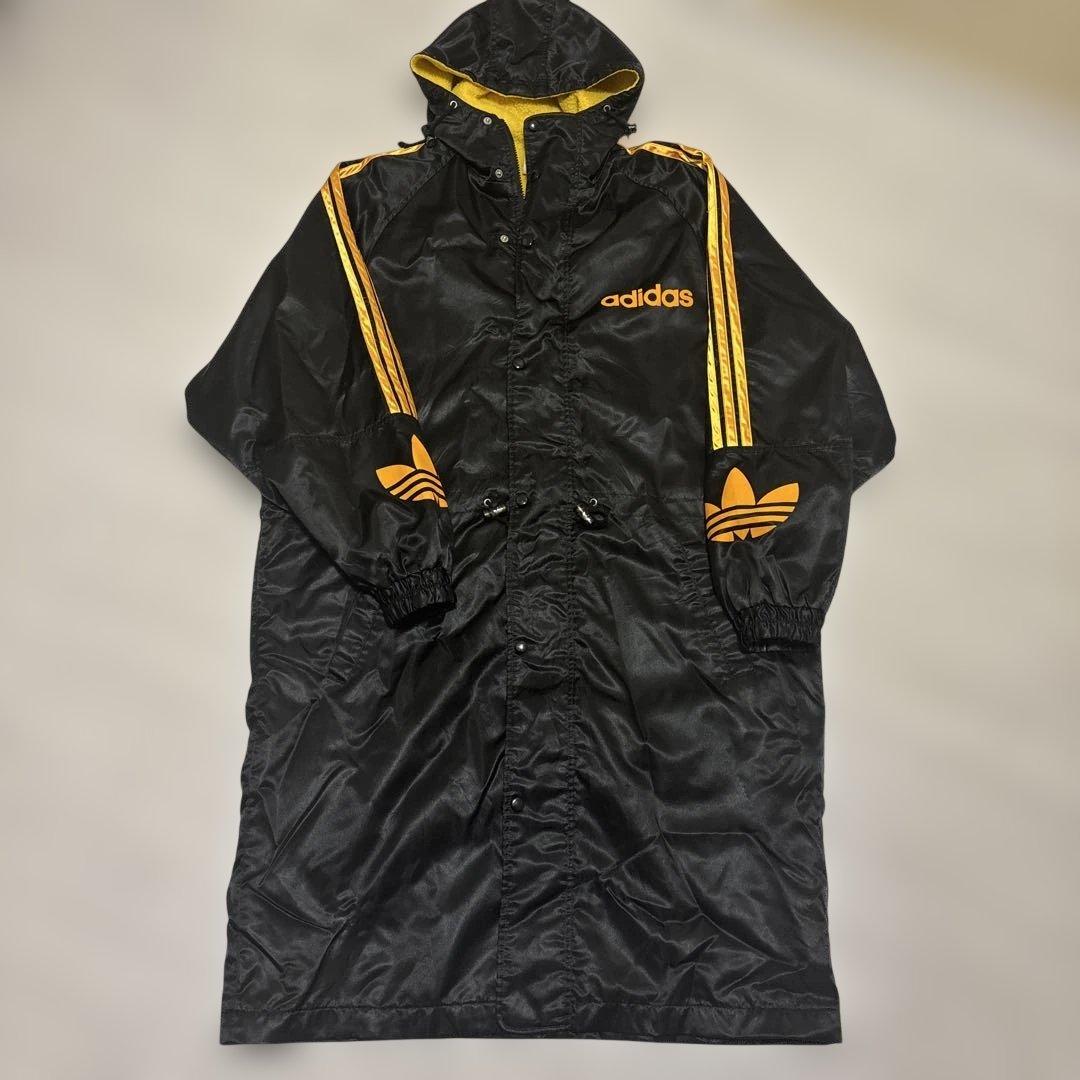 adidas デサント　ベンチコート　ビックロゴ　XL相当　良品
