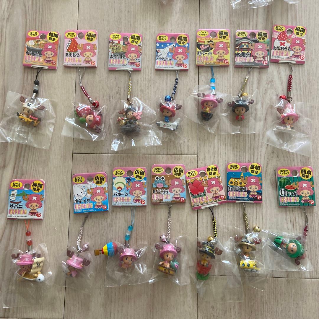 大量◎ワンピース　ご当地チョッパー　ねつけ　限定　ストラップ　根付け　レア