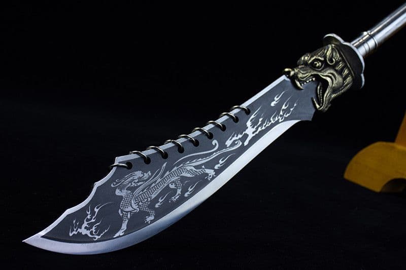 小型青龍カ月刀A 古兵器 武具　刀装具　日本刀　模造刀 居合刀