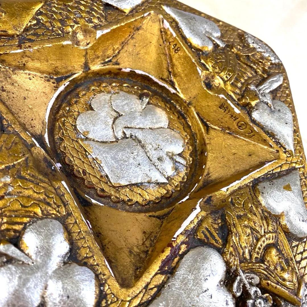 ヴィンテージ60sミッドセンチュリー灰皿トランプ彫刻