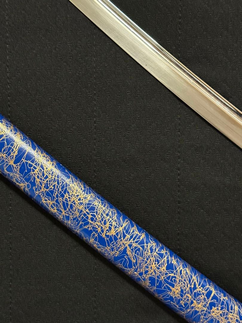 刀　かたな　剣　直江兼続　青金雲塗鞘　樋入　大刀　長尺　模造刀　美術刀　舞踊
