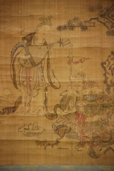 模写/狩野探幽/五福神図/布袋屋掛軸HC-658