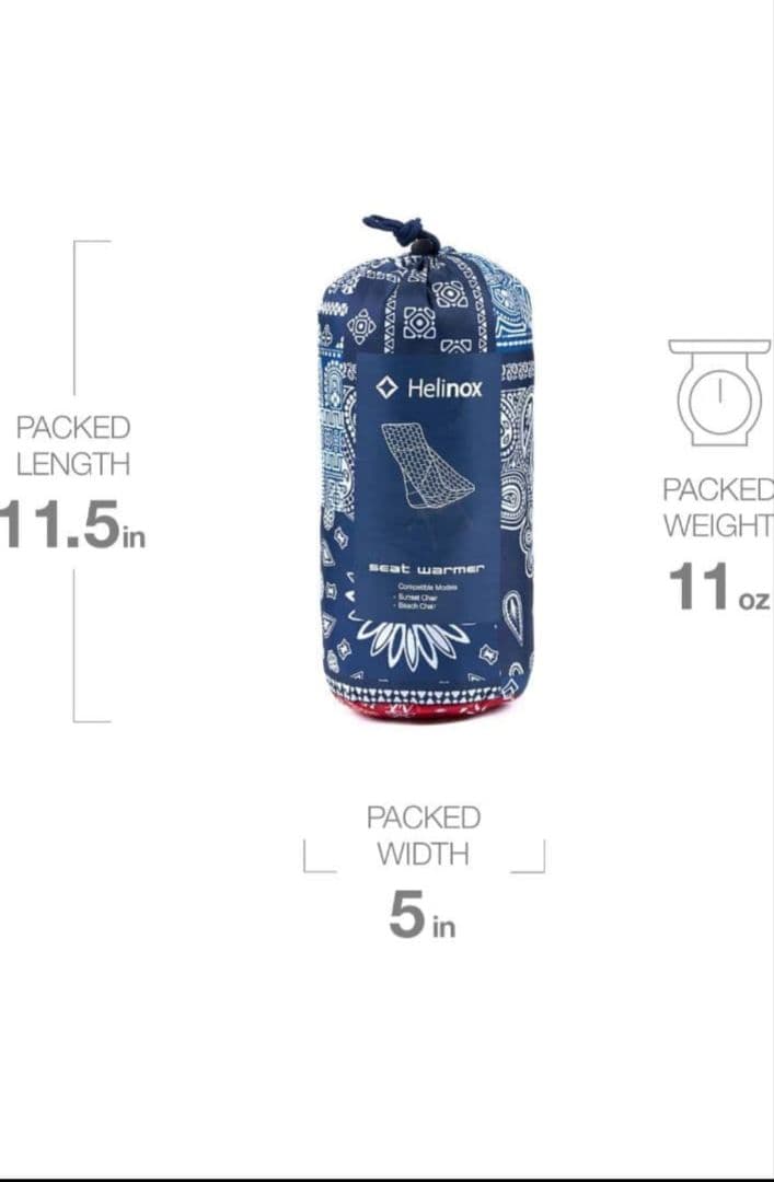 Helinox シートウォーマー 断熱フィットチェアカバー サンセット