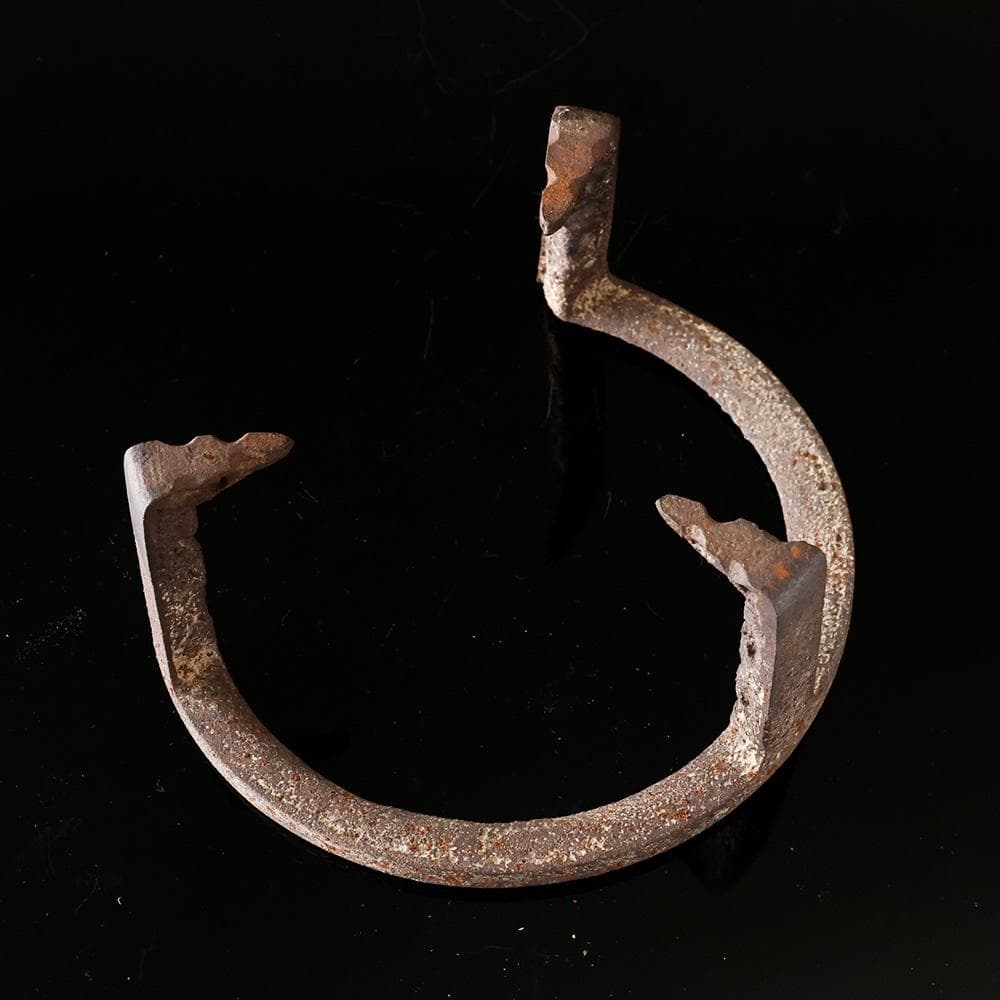 釜師 菊池 正直 作 和銑 わずく 虫喰笹瓜 五徳 茶道具 砂鉄 共箱茶道具