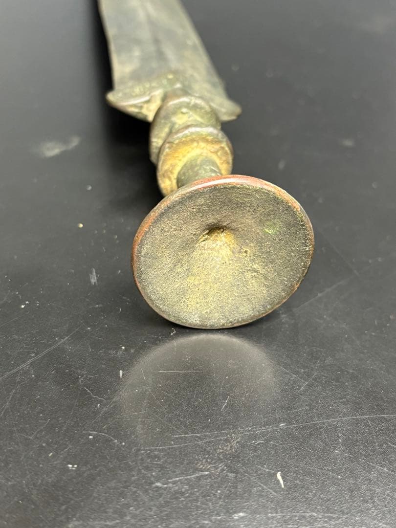 近代中国 清時代 中国古剣様式 青銅剣 儀礼用 青銅器 古美術 唐物 中国古玩