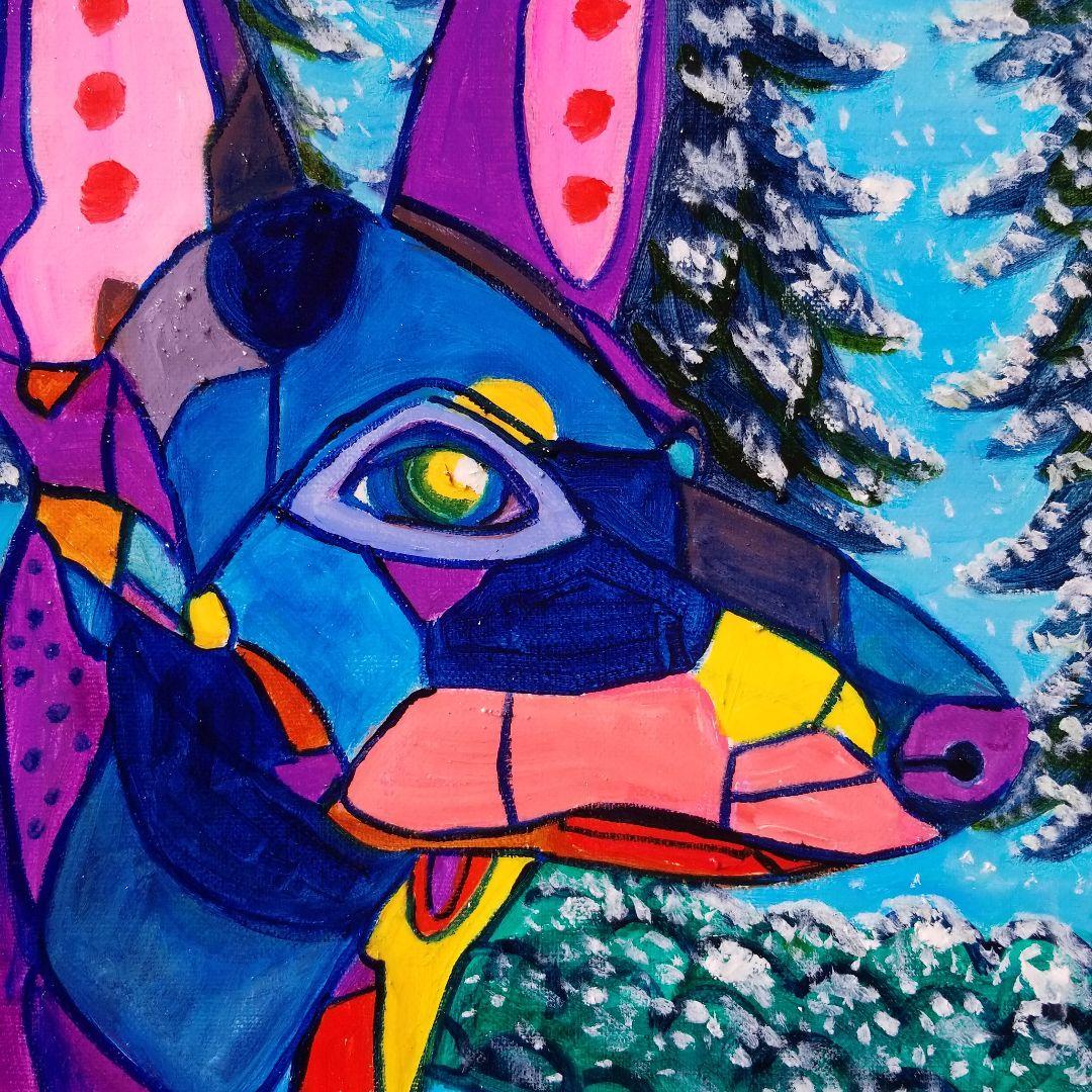 油絵　専用　冬のまあろちゃん