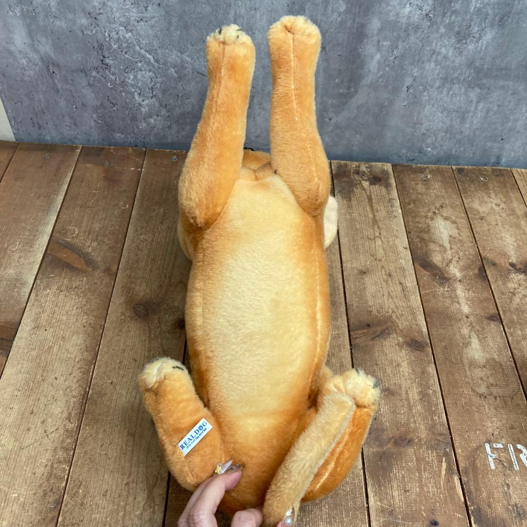 【可愛い】犬 ぬいぐるみ ゴールデンレトリバー ラブラドール レトロ 首輪付き