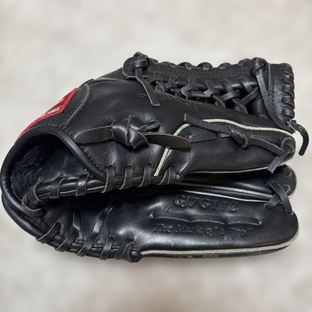 美品　Rawlings GJ7G112 軟式野球グローブ 黒　子供用