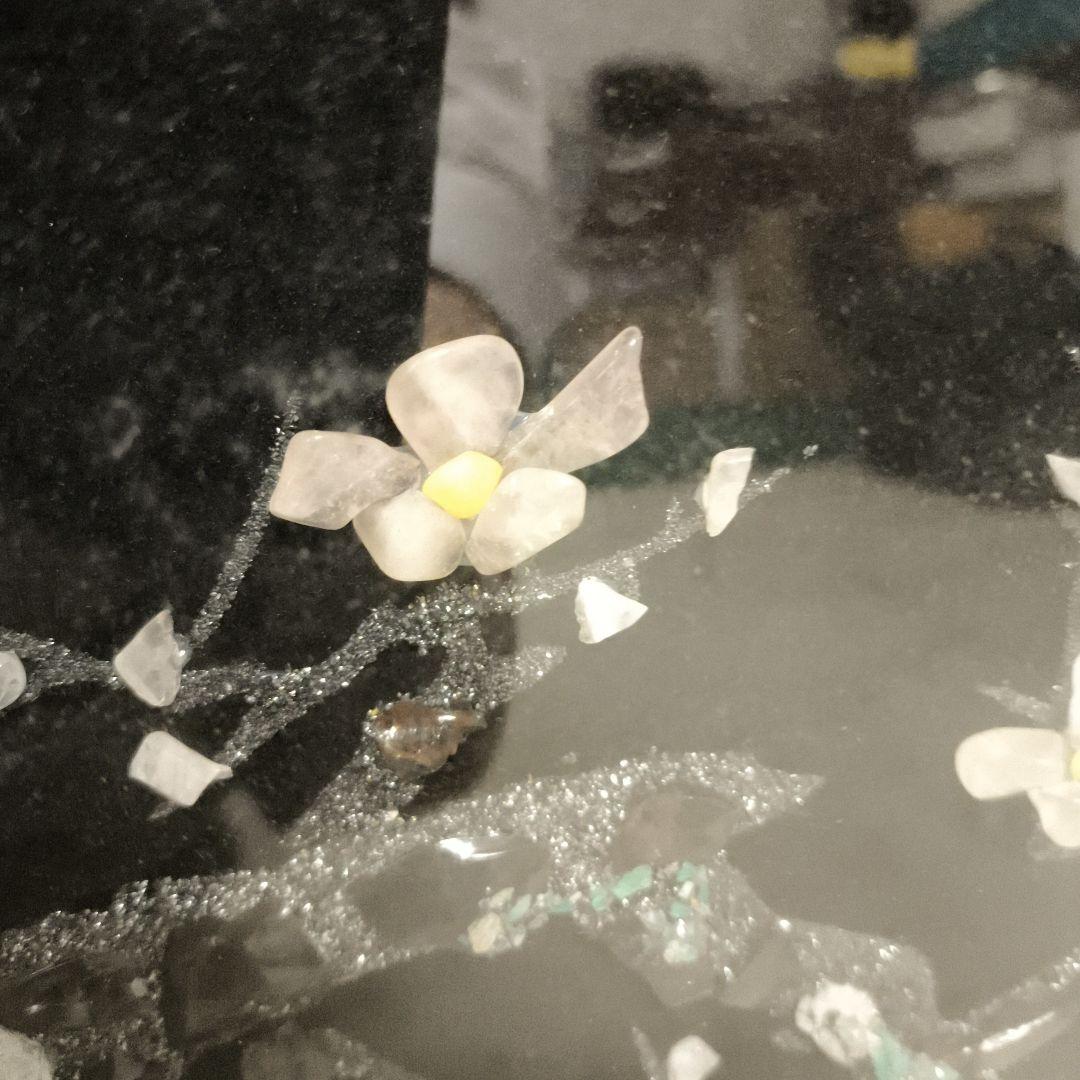 貴石画★花と鳥のデザイン アート作品