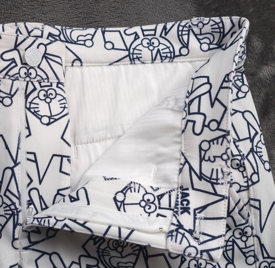 C新品 4/M 秋冬 ジャックバニー × ドラえもん 総柄 裏起毛 ゴルフパンツ