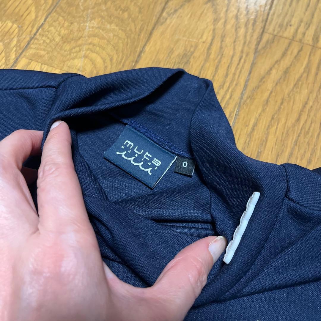 MUTAMARINEGOLF レディースモックネックシャツ　サイズ0 ネイビー