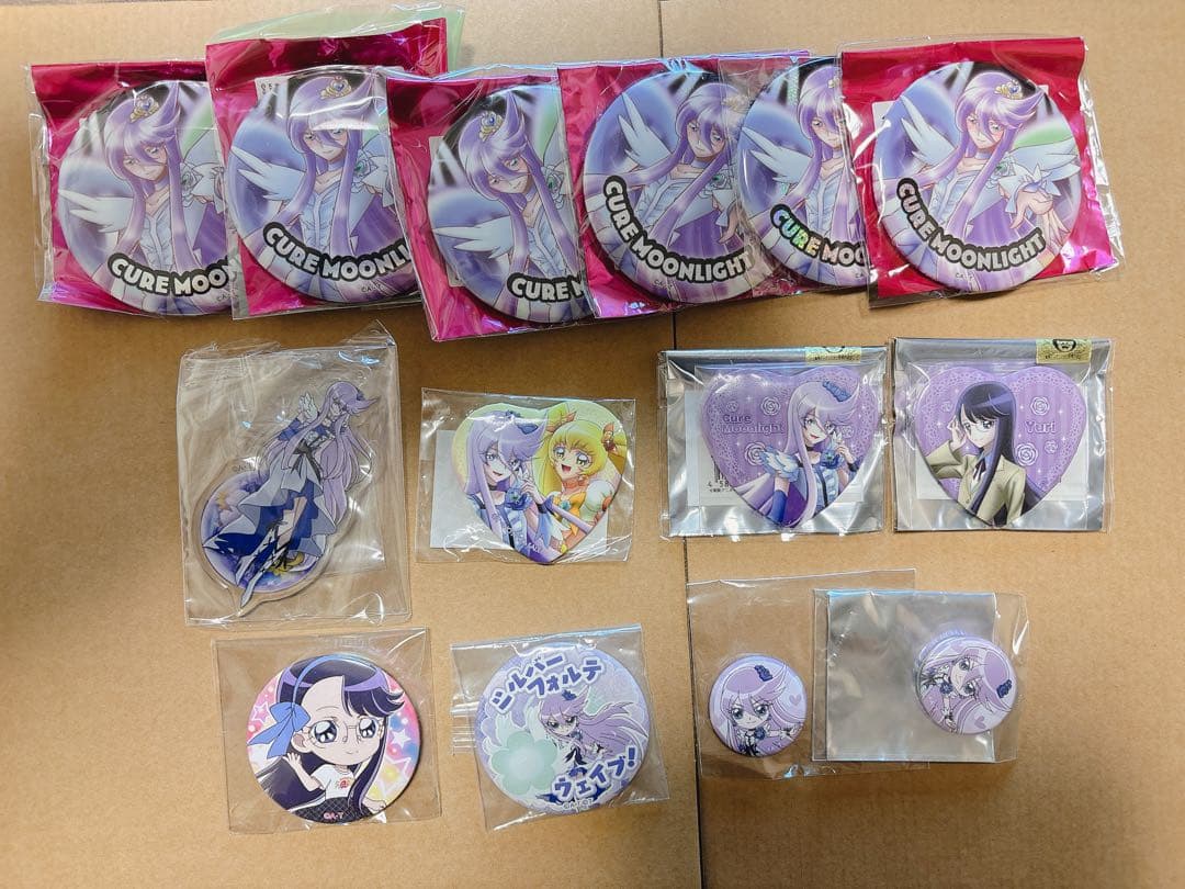 キュアムーンライト　缶バッジ　色紙