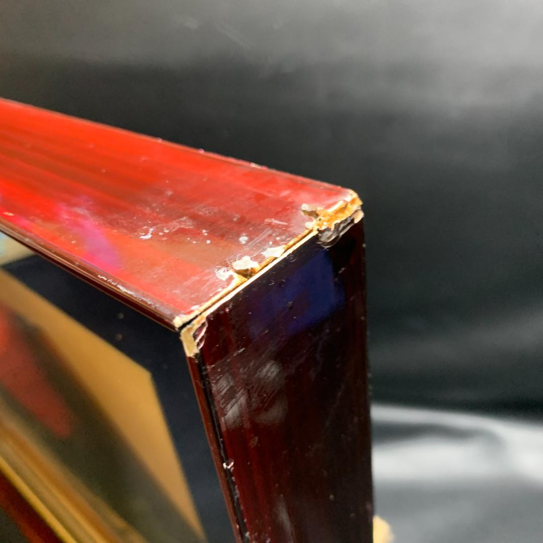 日垣明貫作　赤富士　絵画　肉筆