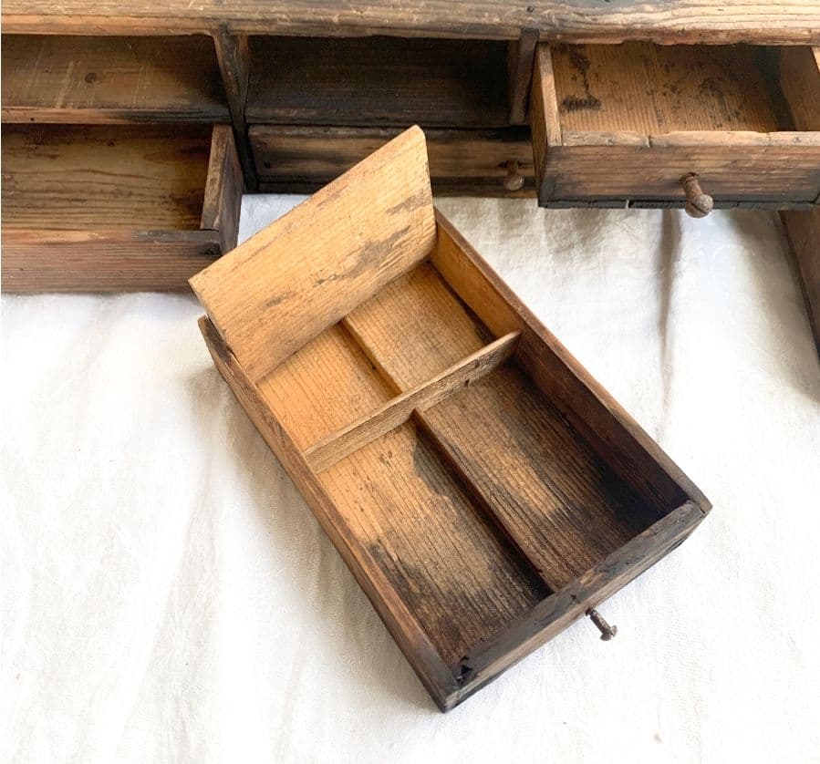 青燕 19世紀後期 時計職人の小引き出し 古道具 ドロワー アンティーク
