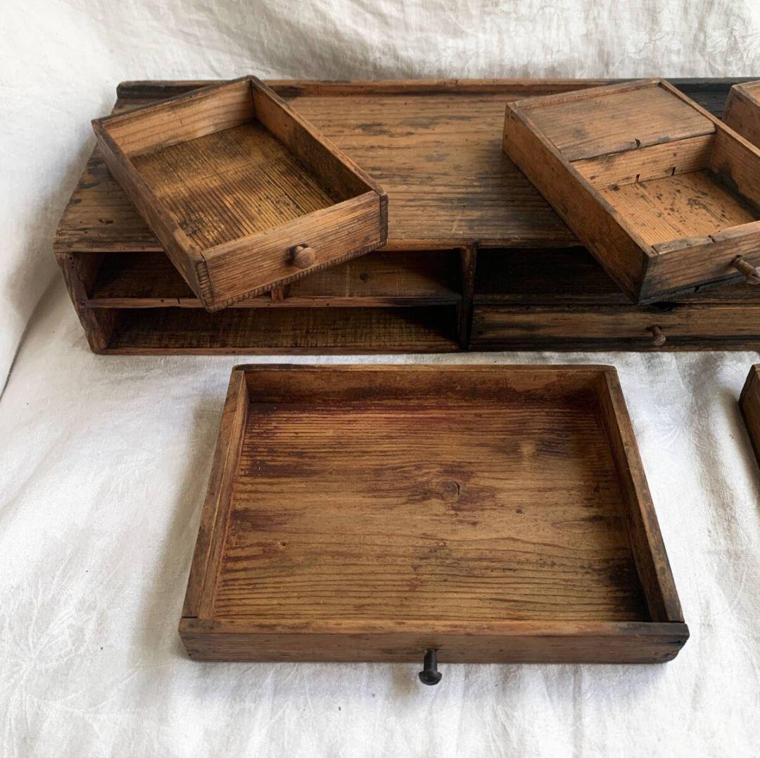 青燕 19世紀後期 時計職人の小引き出し 古道具 ドロワー アンティーク