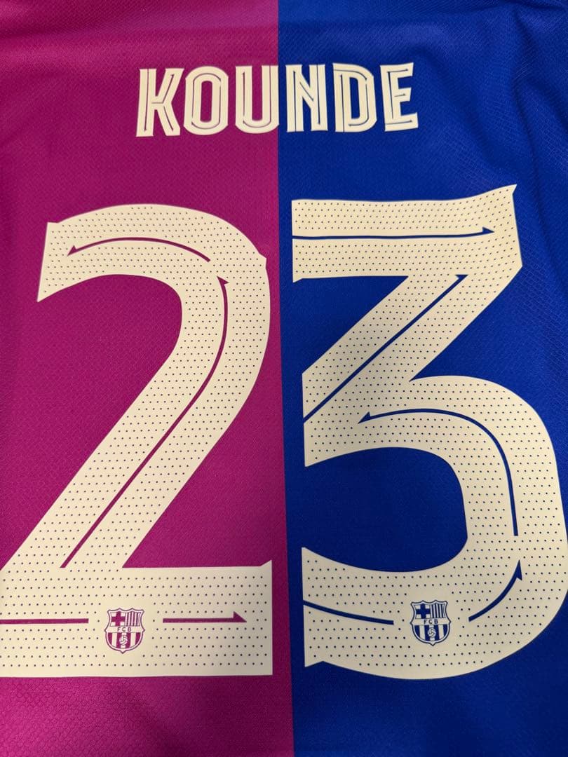 FCバルセロナ 24-25 コパデルレイ決勝仕様KOUNDE 23 インポートL