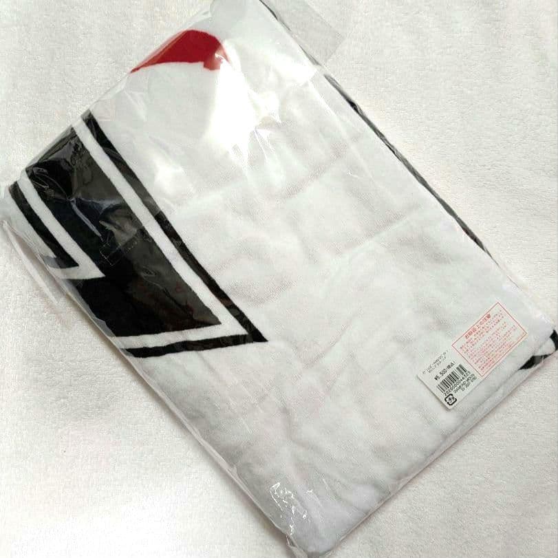 矢沢永吉　スペシャルビーチタオル　E.Y　(ロゴフデ)ホワイト/ブラック・レッド