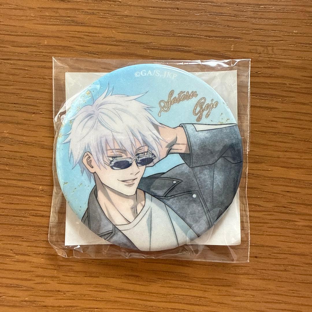 呪術廻戦 くじ引き堂 おまけキャンペーン缶バッジ　五条悟　グランジ風デザイン