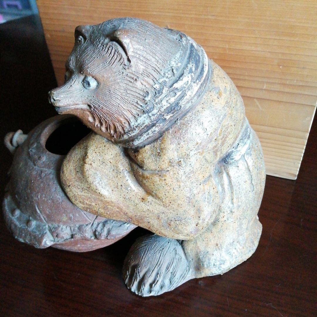 京焼　茶釜大師仁阿弥狸　23.5cm　江戸後期～明治期