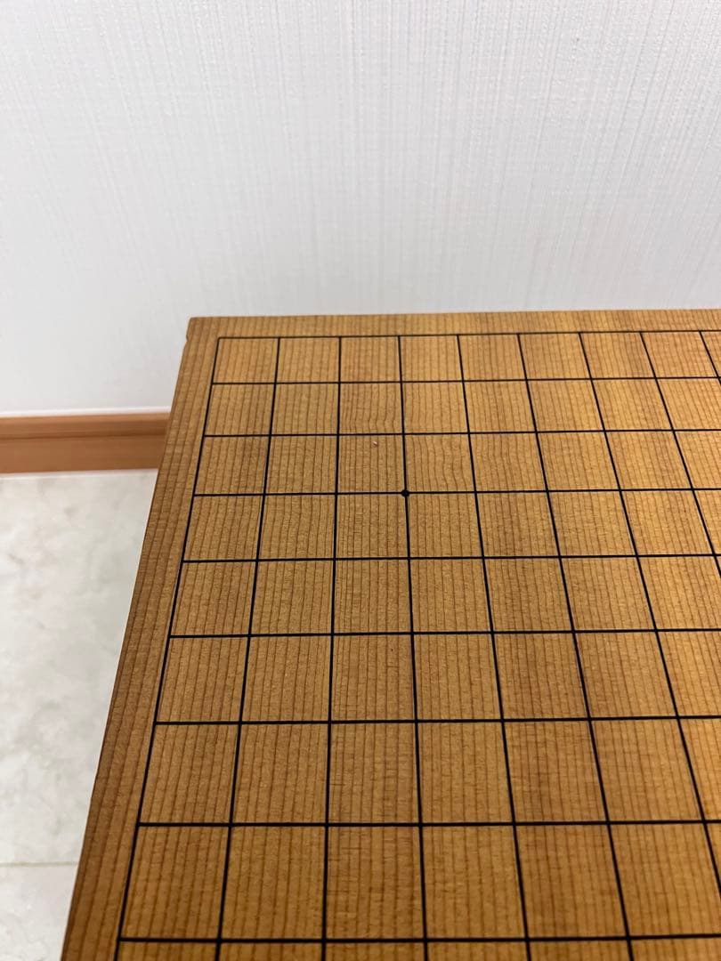 木製　囲碁碁盤　碁石セット　へそ有り