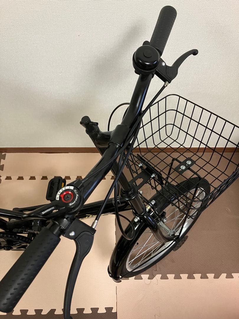 折りたたみ自転車　 20インチ　シマノ　6段変速　ブラック