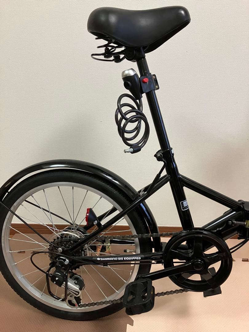 折りたたみ自転車　 20インチ　シマノ　6段変速　ブラック