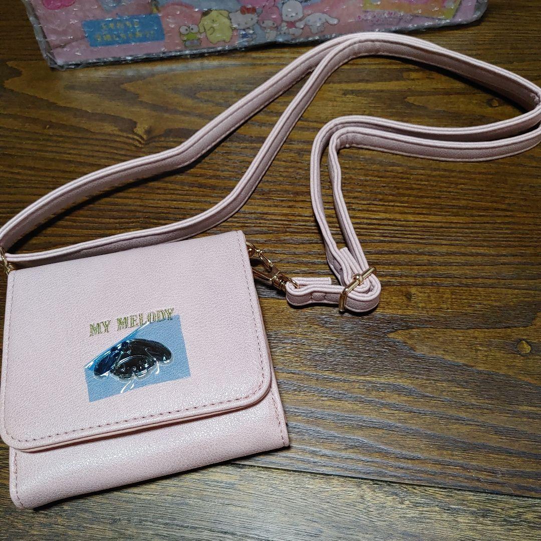 お値下げ★マイメロディショルダー財布 パウチャームサンリオキャラクターズ
