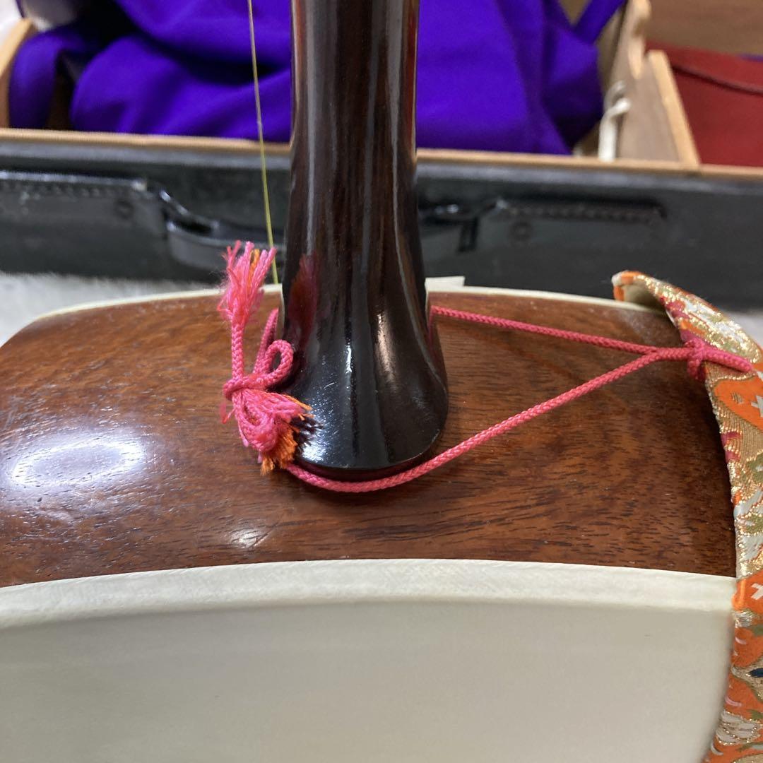 三味線　細棹　短棹　ベッコウ撥　セット　破れなし　べっこう