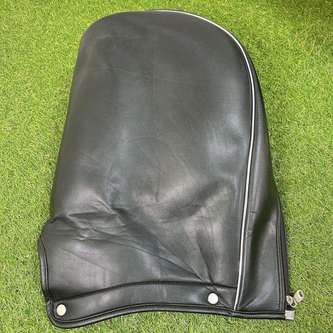 美品　マンシングウェア　キャディバッグ　キャスター　2輪　レザー調　ゴルフ　黒