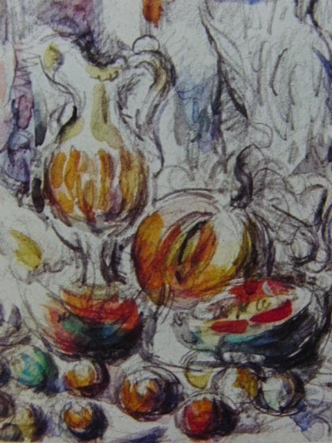 ポール・セザンヌ、【水差しとスープ容れ】、希少な画集画より