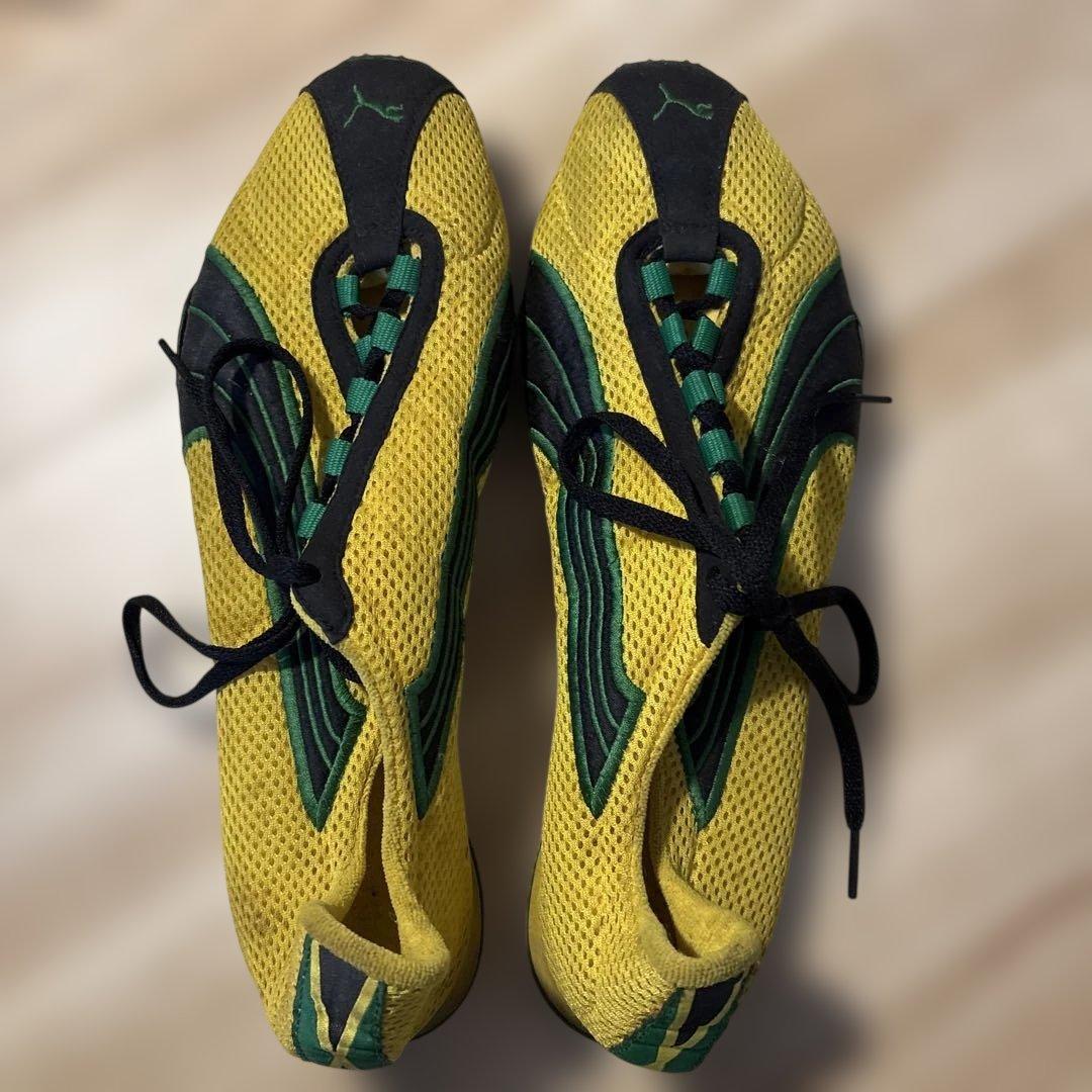 Puma イエロー グリーン スパイクシューズ　サイズ27.5センチ