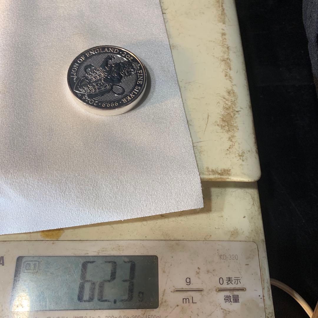 その0 純銀貨2オンス　クイーンズビースト　2016 ライオン・イングランド