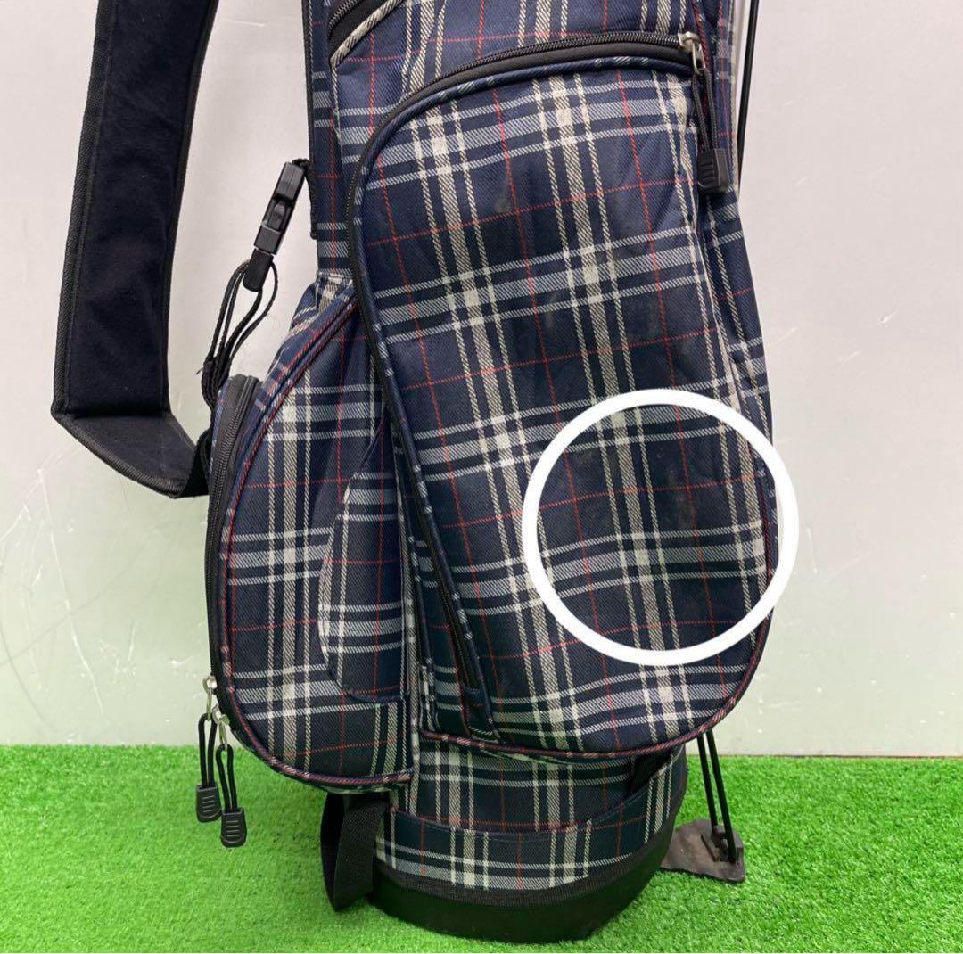 opst オプスト 8インチ ゴルフバッグ　チェック　ネイビー