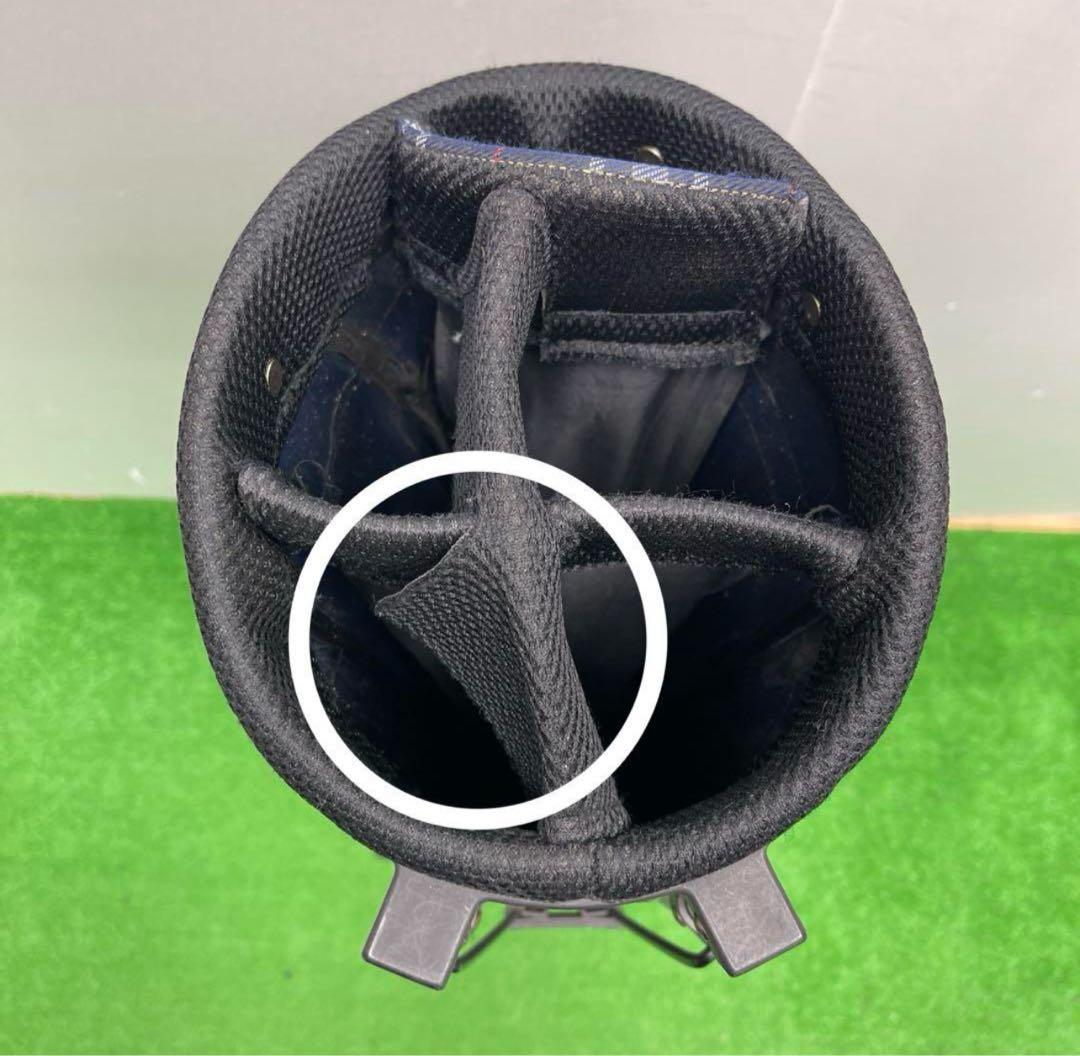 opst オプスト 8インチ ゴルフバッグ　チェック　ネイビー