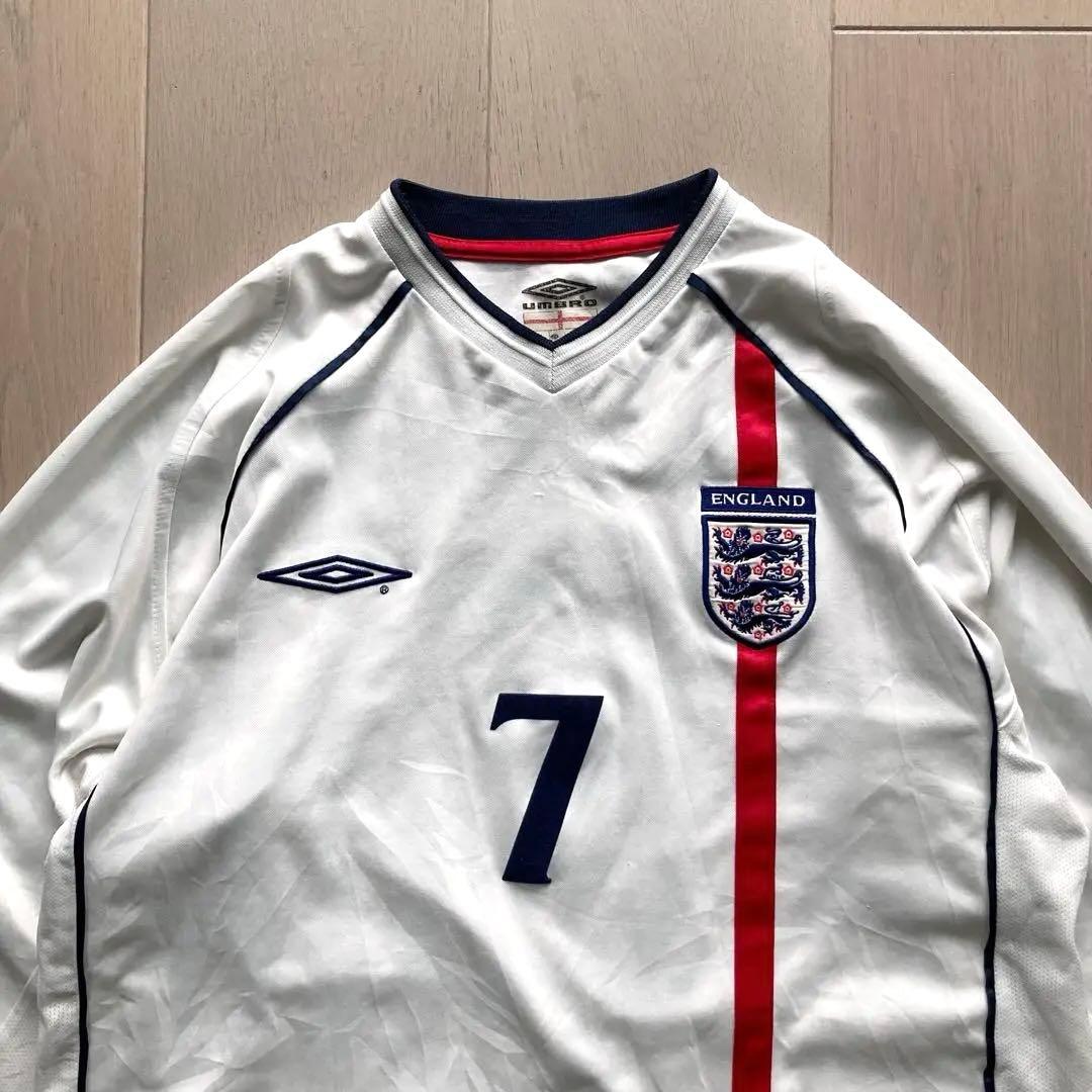 正規品 Umbro イングランド代表 2002 長袖 ベッカム 7