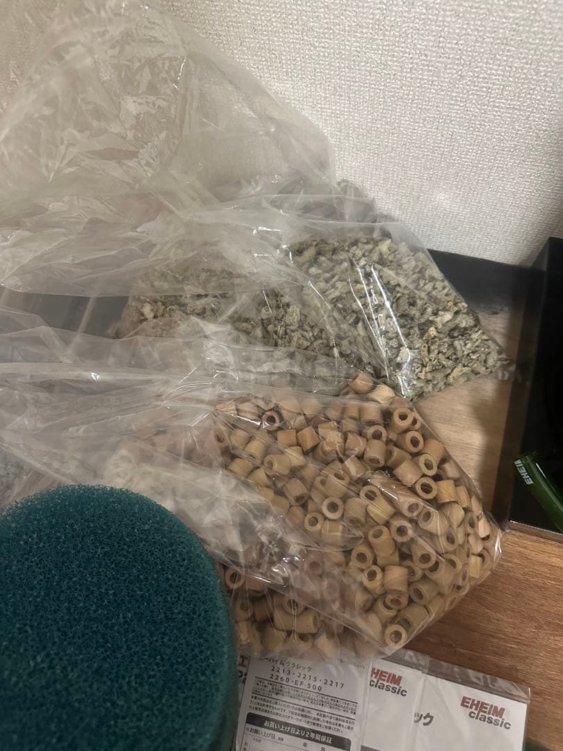 美品　エーハイム 2217 50Hz ダブルタップ・ろ材・ホース　2セット