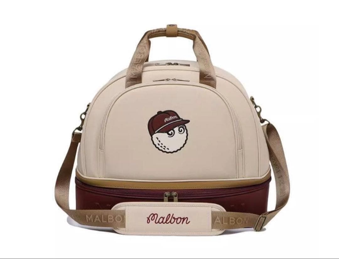 Malbon ゴルフバッグ ベージュ ブラウン