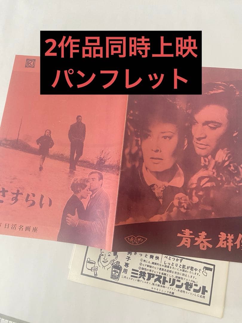 ★青春群像★さすらい★映画パンフレット★日活名画座★64年保存★フェデリコ当時物