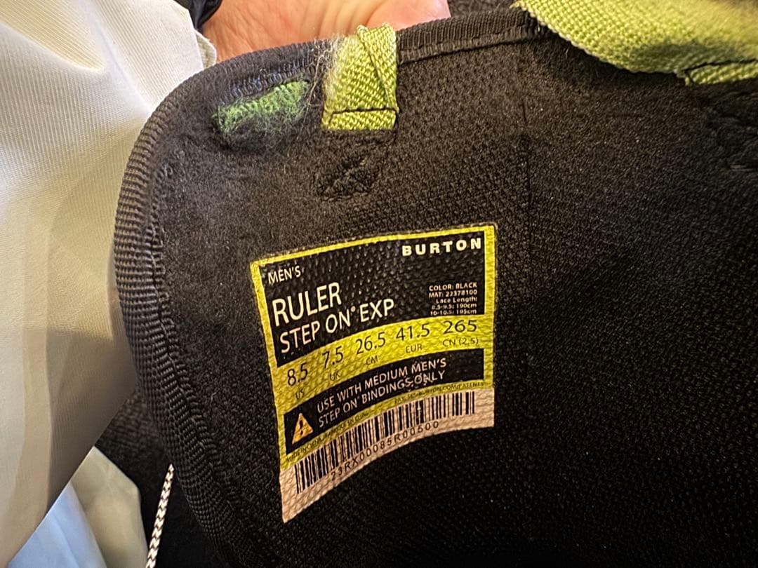 スノーボード BURTON RULER STEP ON EXP 26.5cm